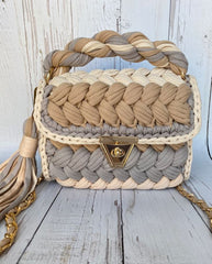 Penye İp Pastel Omuz Çantası