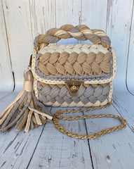 Penye İp Pastel Omuz Çantası