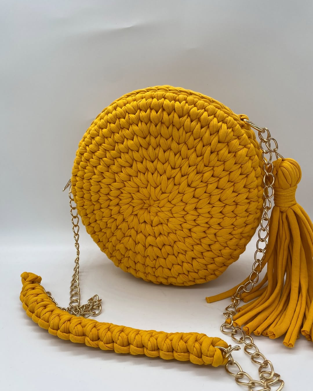 Makaron Model Sarı Çapraz Çanta