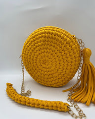 Makaron Model Sarı Çapraz Çanta